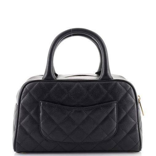 Chanel Timeless CC Bowler Bag Quilted Caviar Small