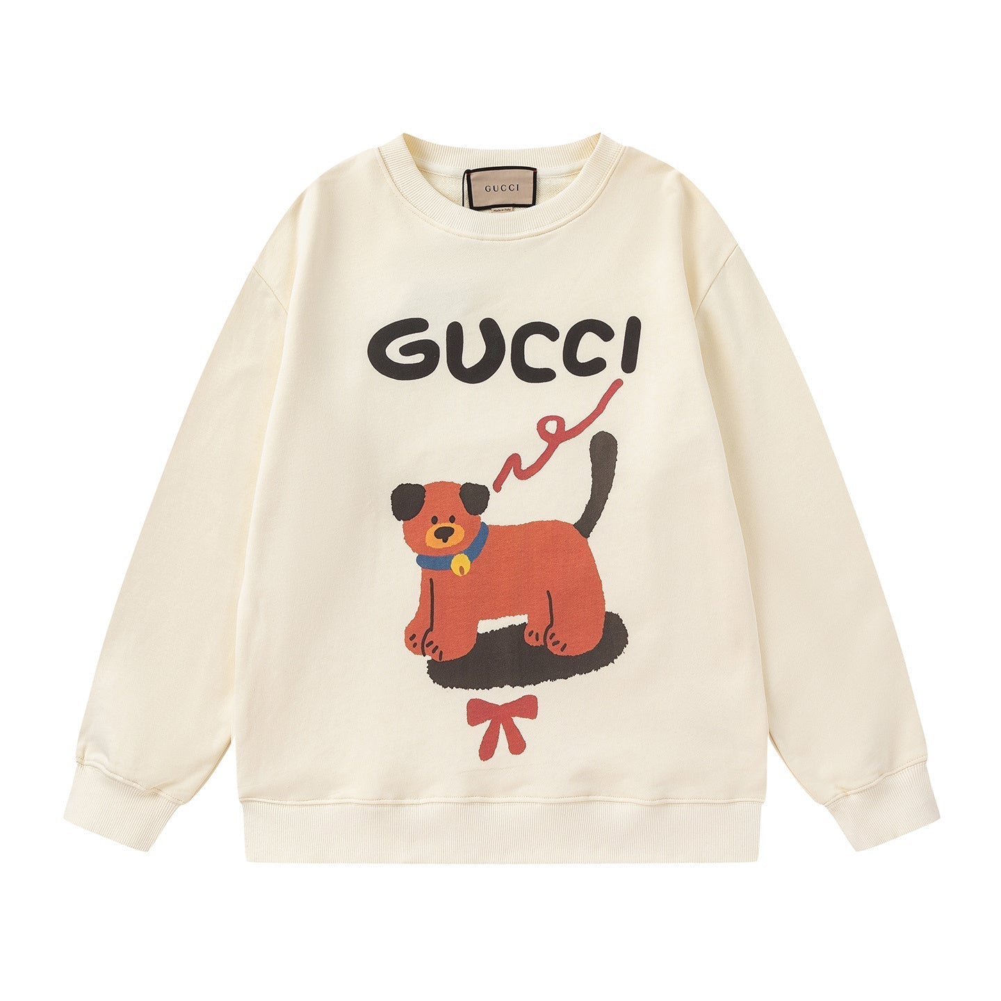 GUCCI Beige Cotton Jersey Sweatshirt New & Authentic