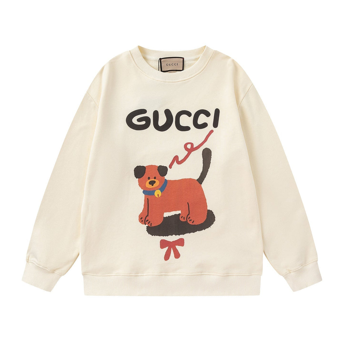GUCCI Beige Cotton Jersey Sweatshirt New & Authentic