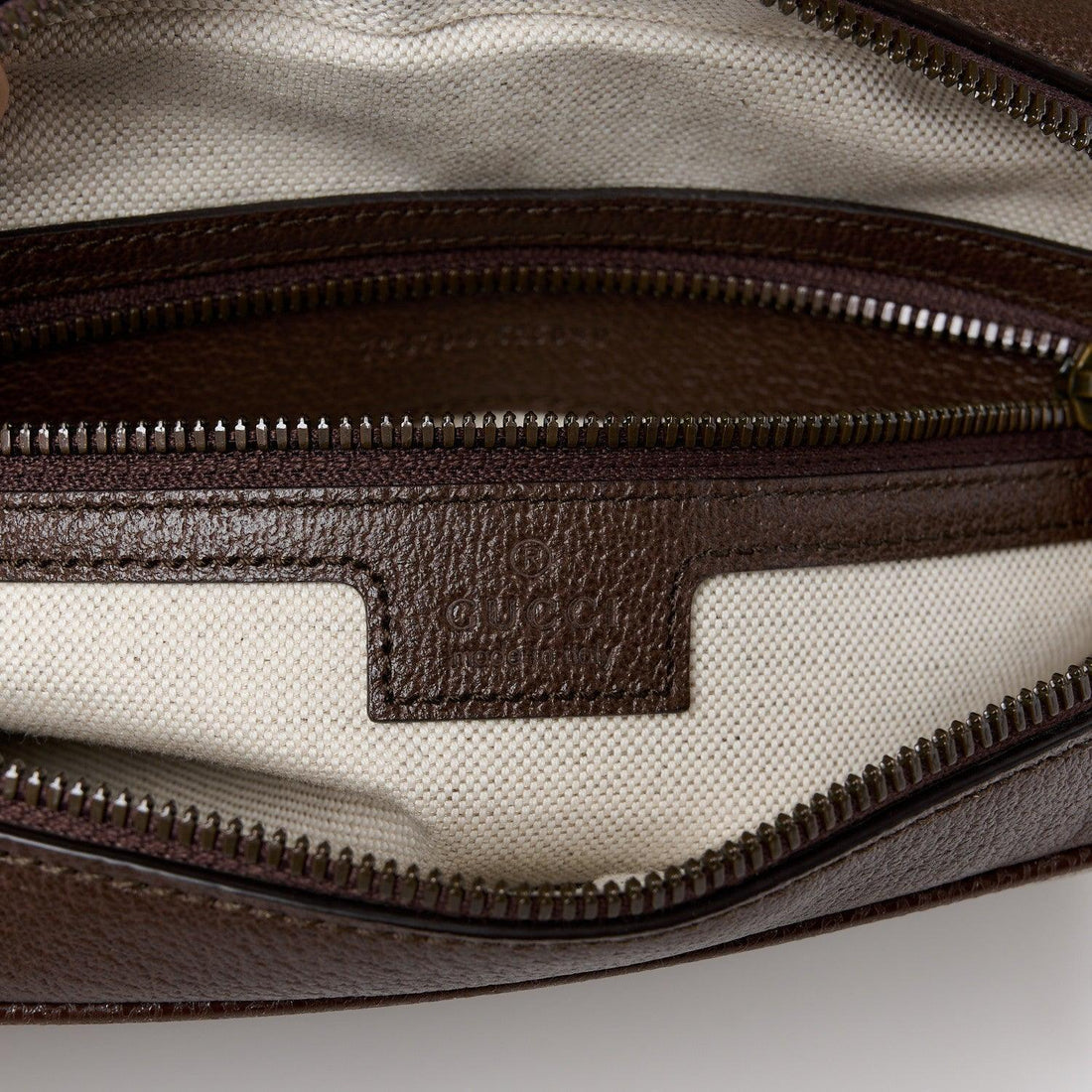 Gucci GG Supreme Monogram Textured Dollar Calfskin Ophidia Flap Shoulder Bag Beige Ebony New Acero