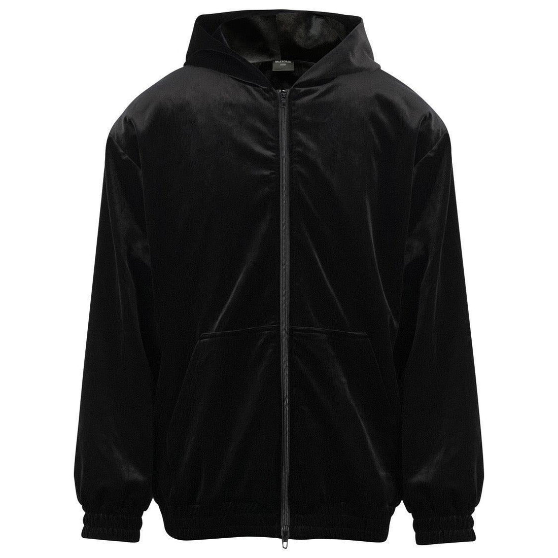 Balenciaga rhinestone-logo zipped hoodie
