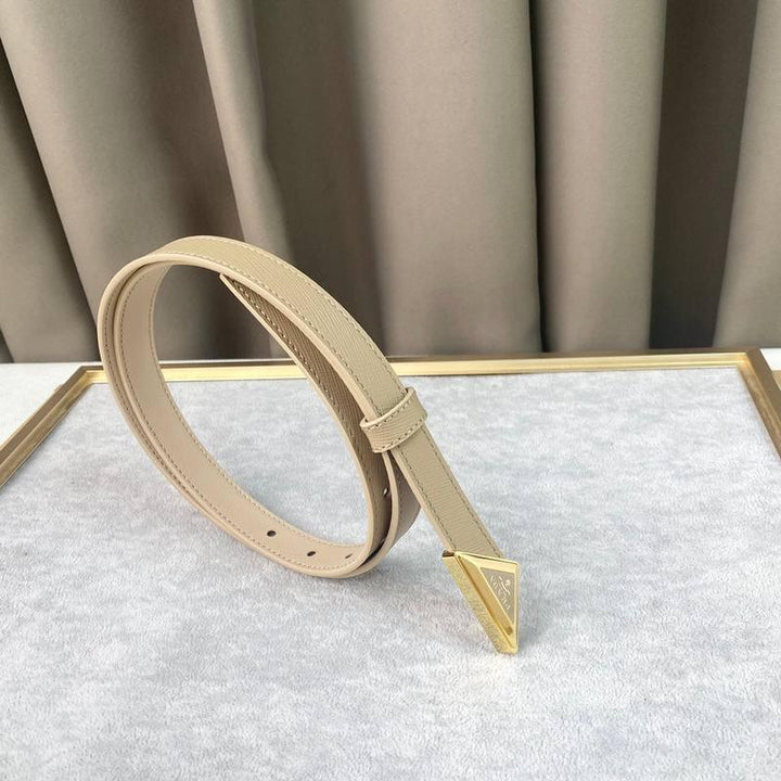 Prada Saffiano leather belt 'Sand Beige'