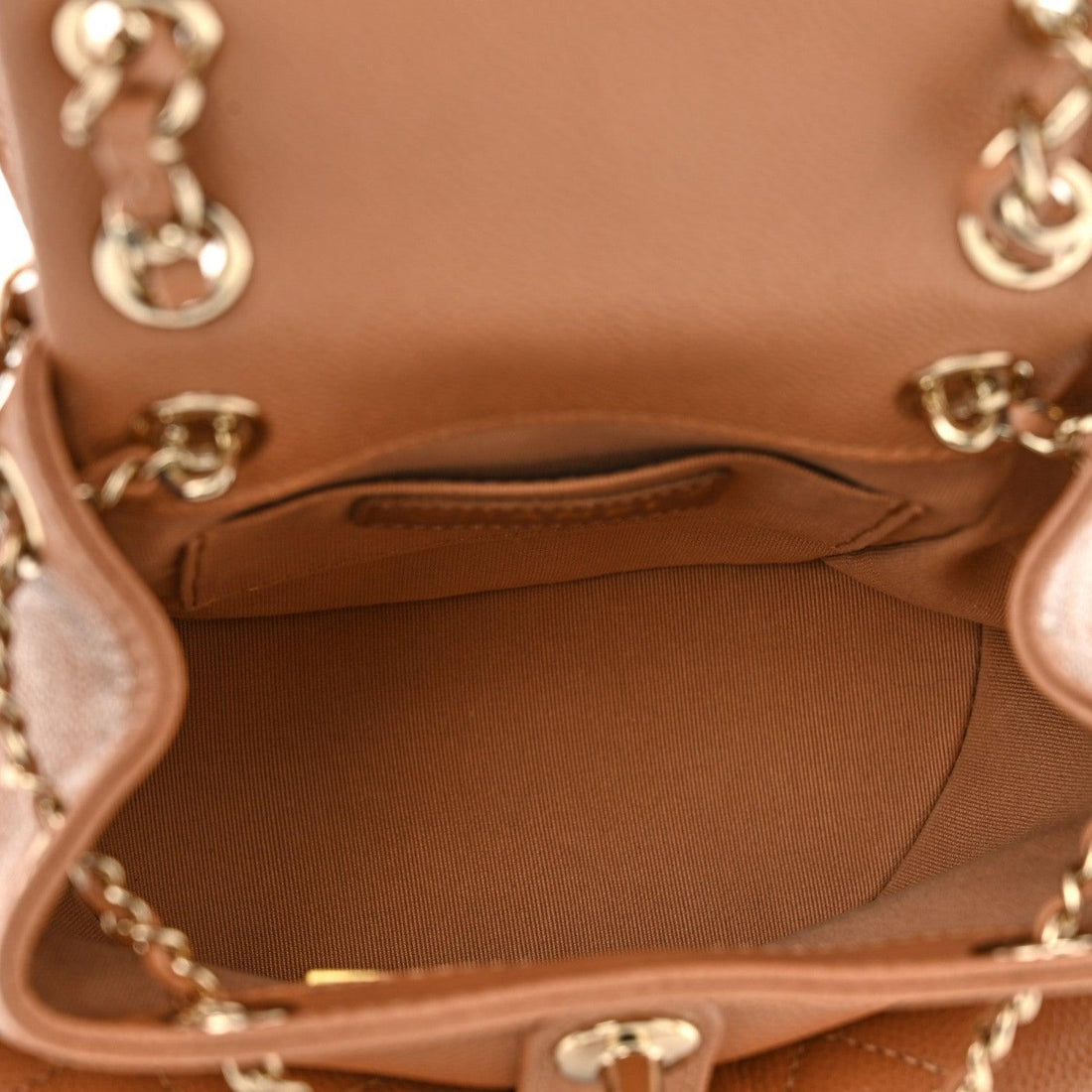 Chanel Shiny Caviar Quilted Small Duma Pockets Drawstring Backpack
