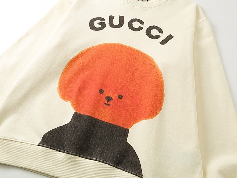 GUCCI Beige Cotton Jersey Sweatshirt New & Authentic