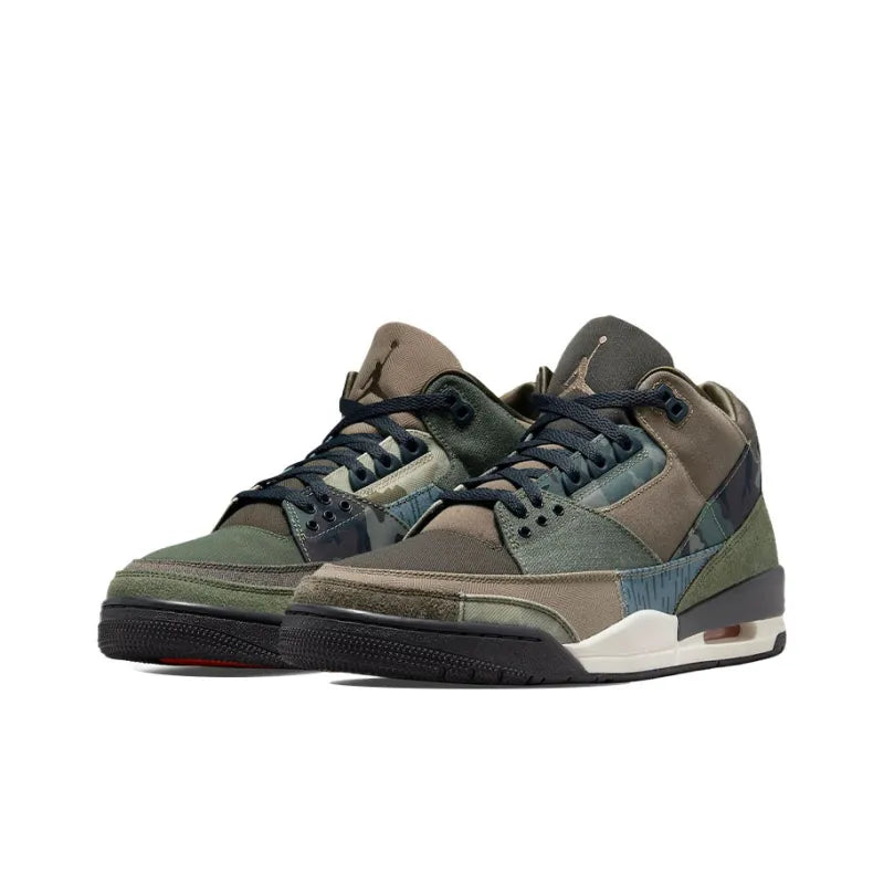 AirJordan 3 Camo Sneaker – Patchwork