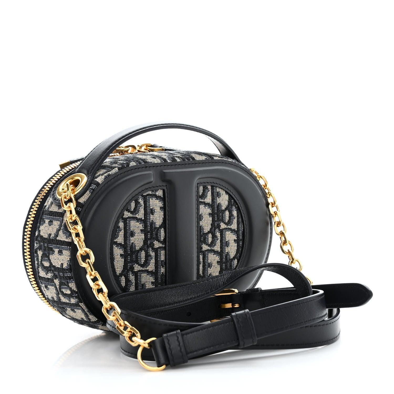 Christian Dior Signature Oval Camera Bag Calfskin with Embossed CD Signature