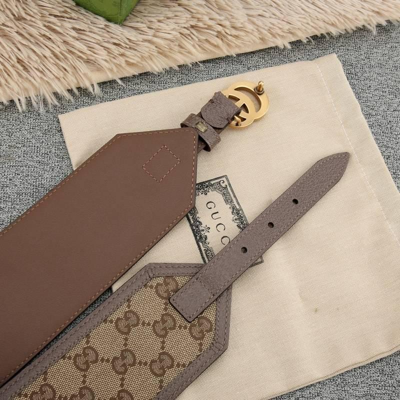 Gucci GG-buckle canvas Women belt 'Brown'