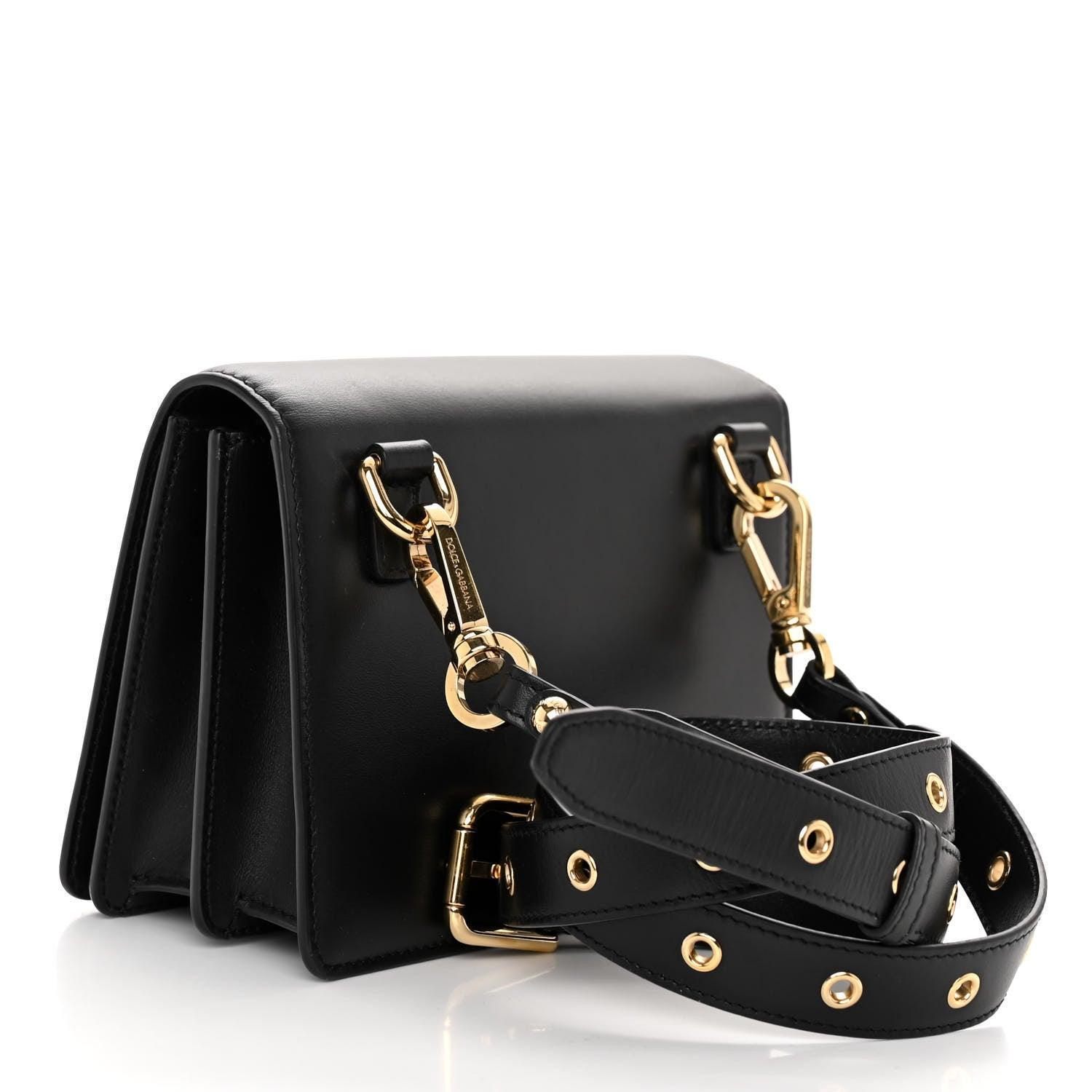 Dolce & Gabbana Calfskin 3.5 Crossbody Bag Black