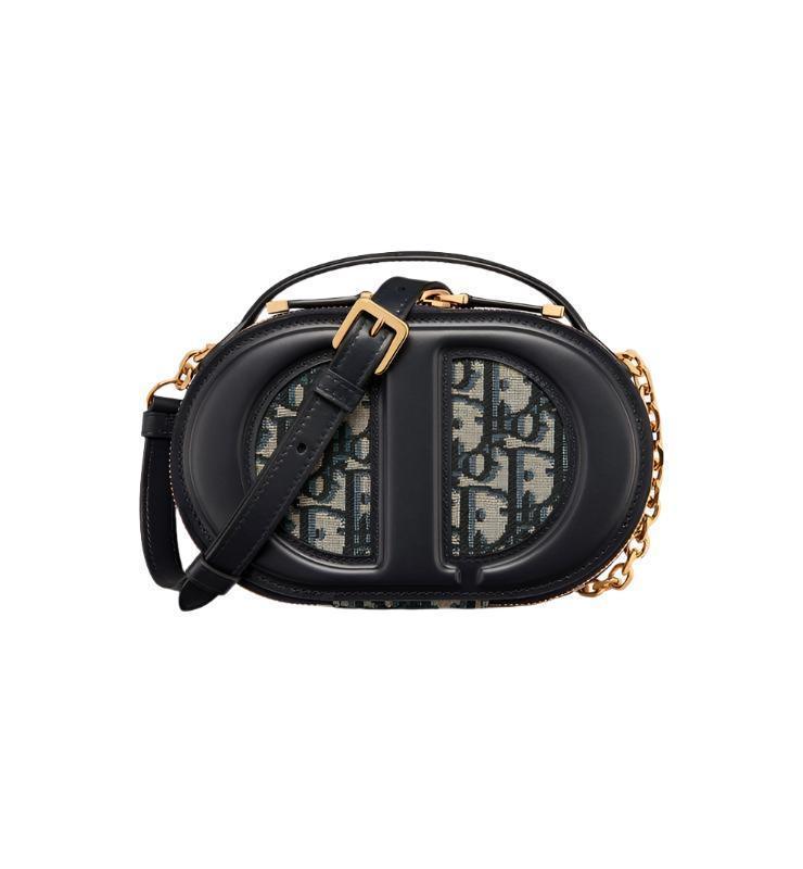 Christian Dior Signature Oval Camera Bag Calfskin with Embossed CD Signature