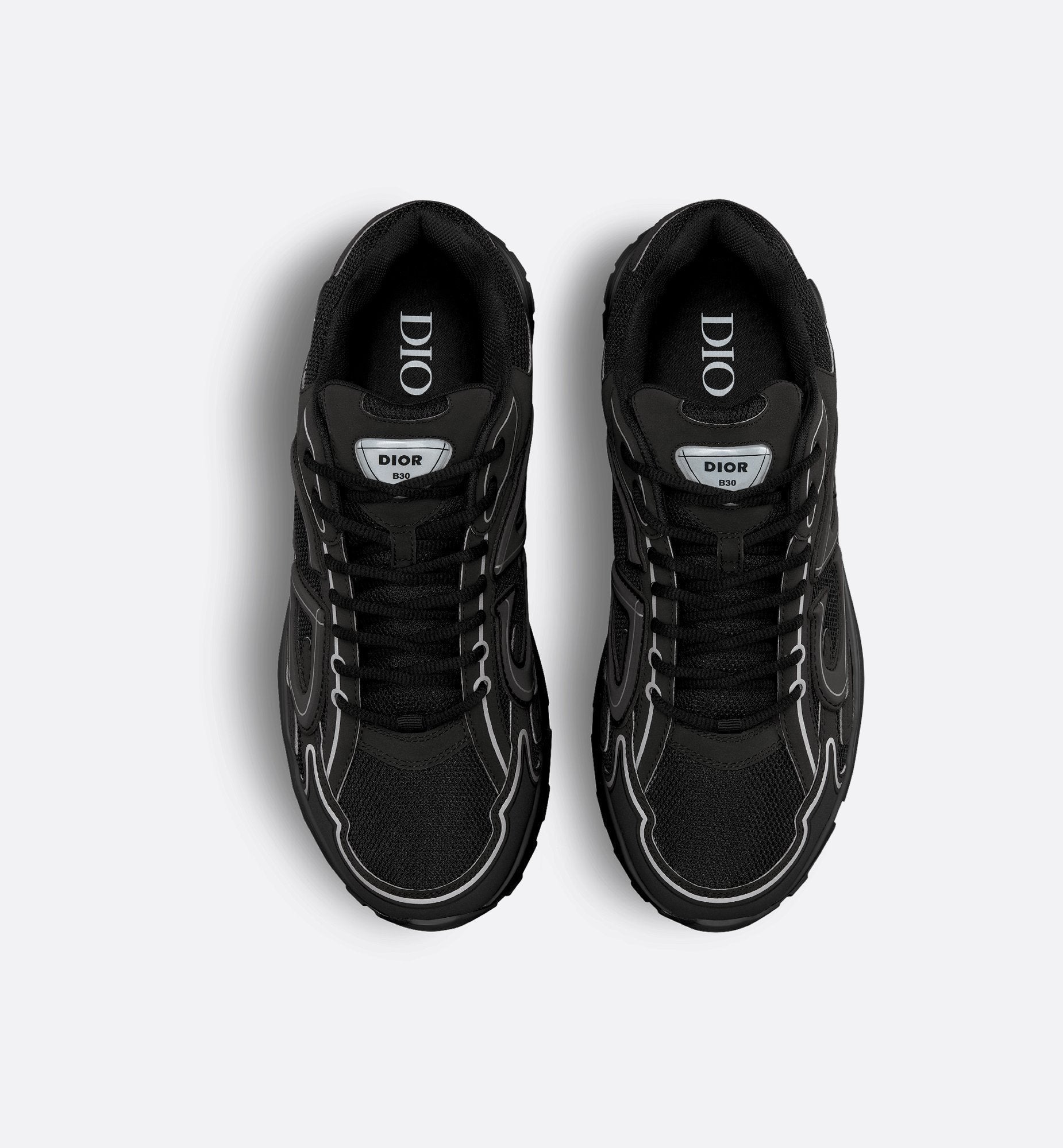Dior B30-Style Performance Sneaker – All Black Mesh Edition