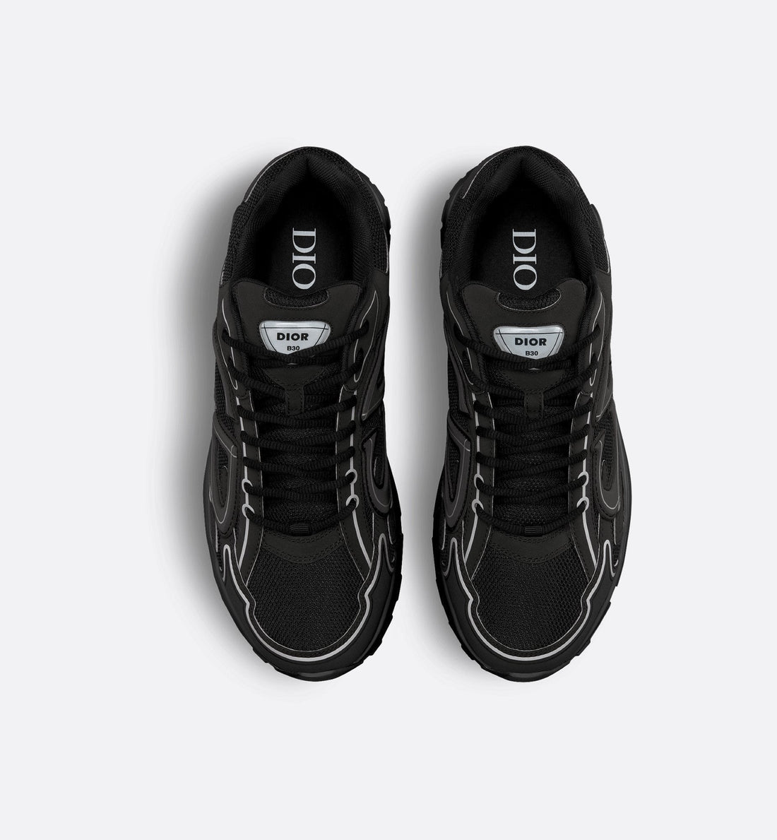 Dior B30-Style Performance Sneaker – All Black Mesh Edition