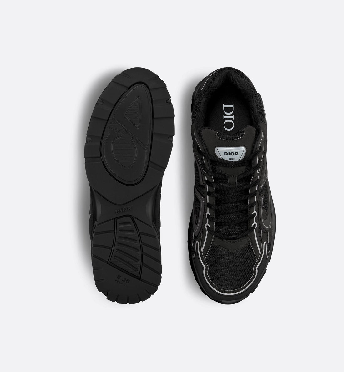 Dior B30-Style Performance Sneaker – All Black Mesh Edition