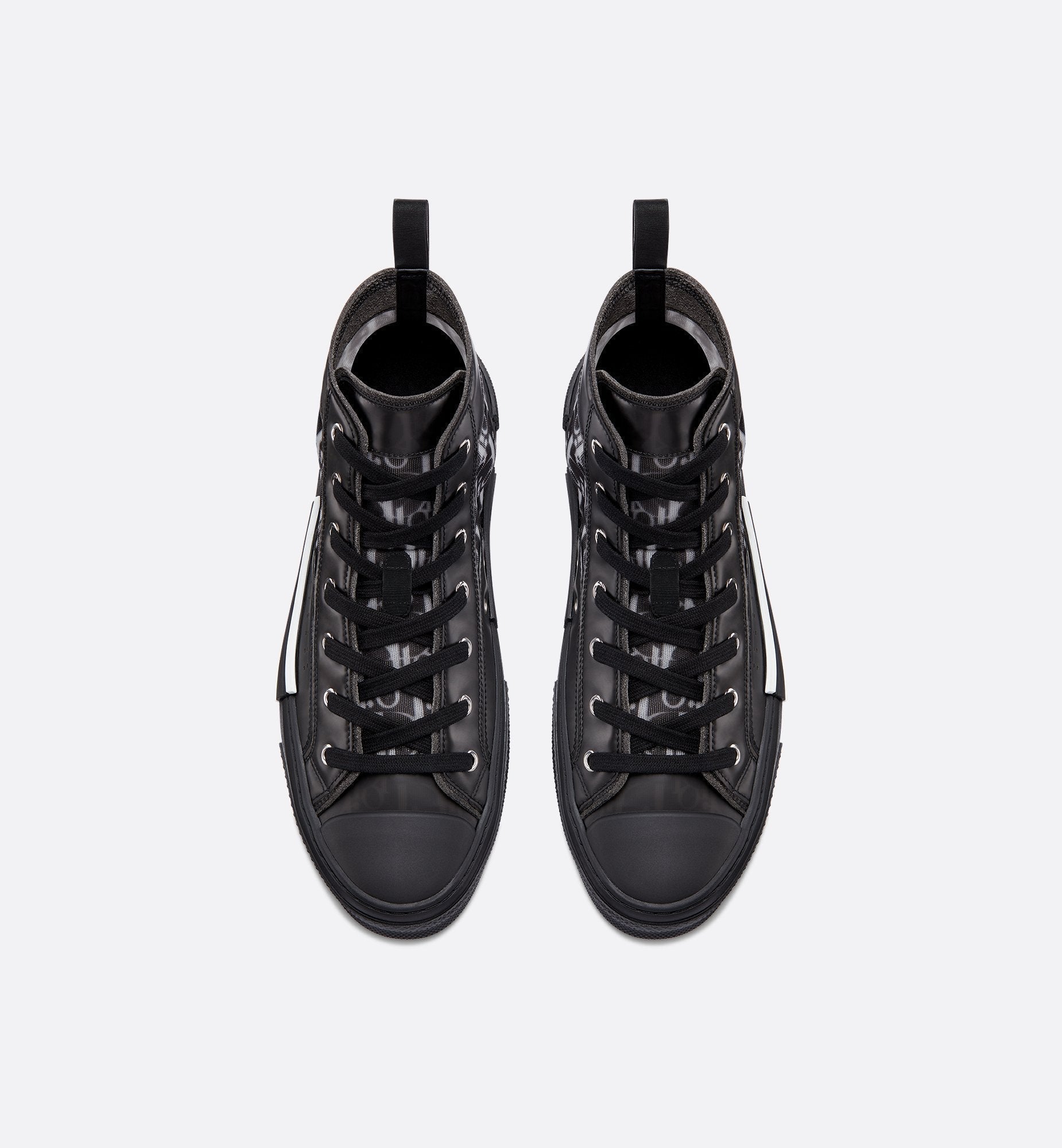 Unisex Dior Oblique Canvas High-Sneaker – White & Black Edition