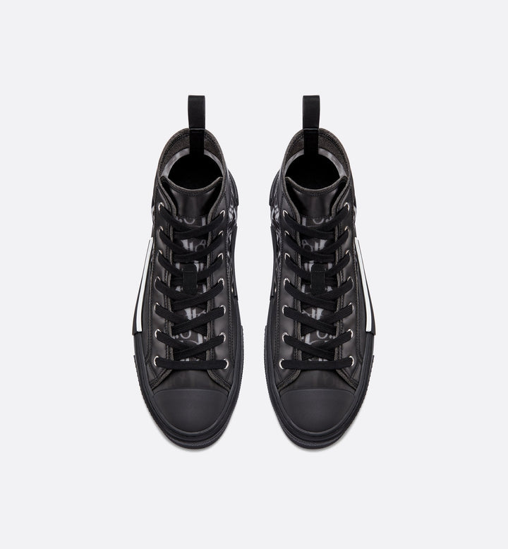 Unisex Dior Oblique Canvas High-Sneaker – White & Black Edition