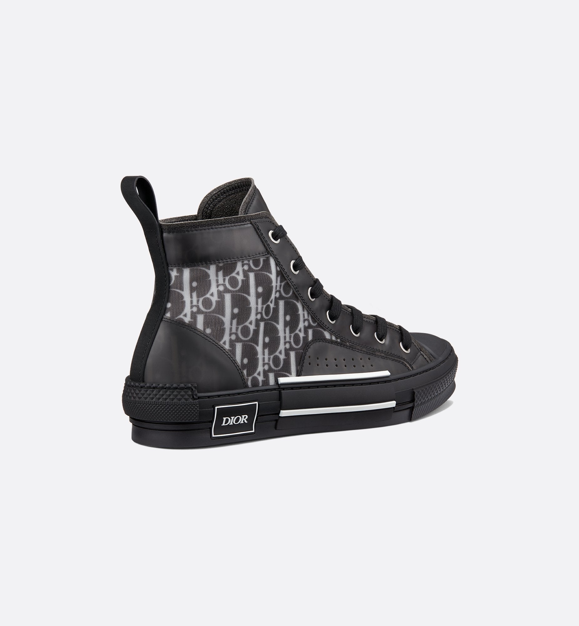 Unisex Dior Oblique Canvas High-Sneaker – White & Black Edition