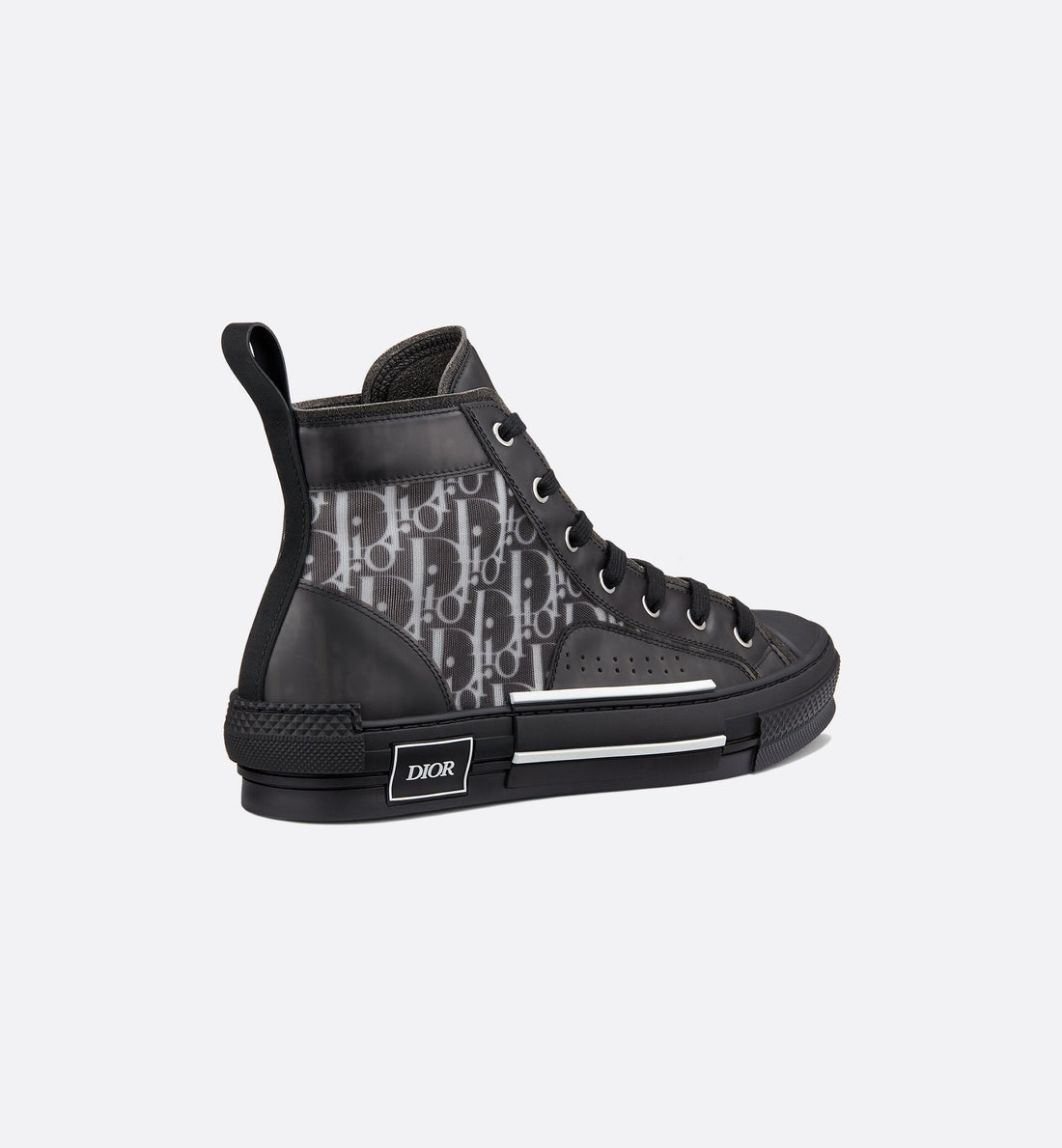 Unisex Dior Oblique Canvas High-Sneaker – White & Black Edition