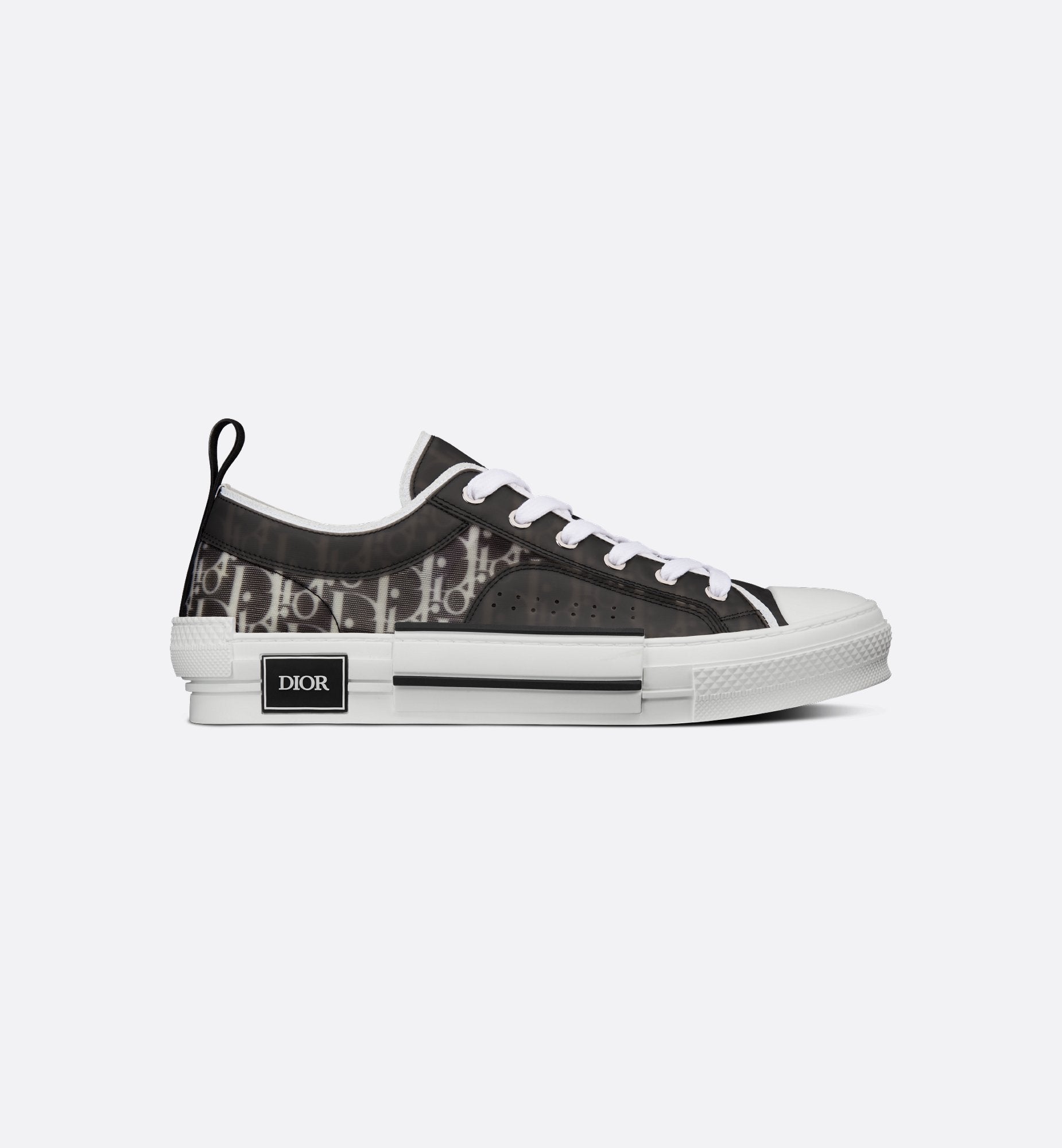 Unisex Dior Oblique Canvas Sneaker – White & Black Edition