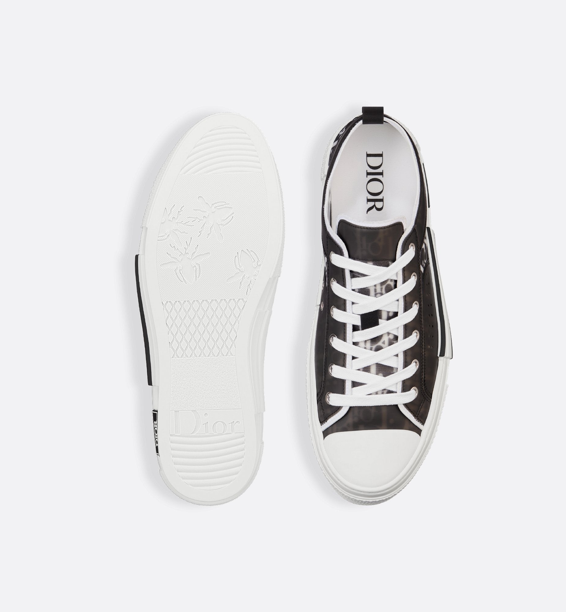 Unisex Dior Oblique Canvas Sneaker – White & Black Edition