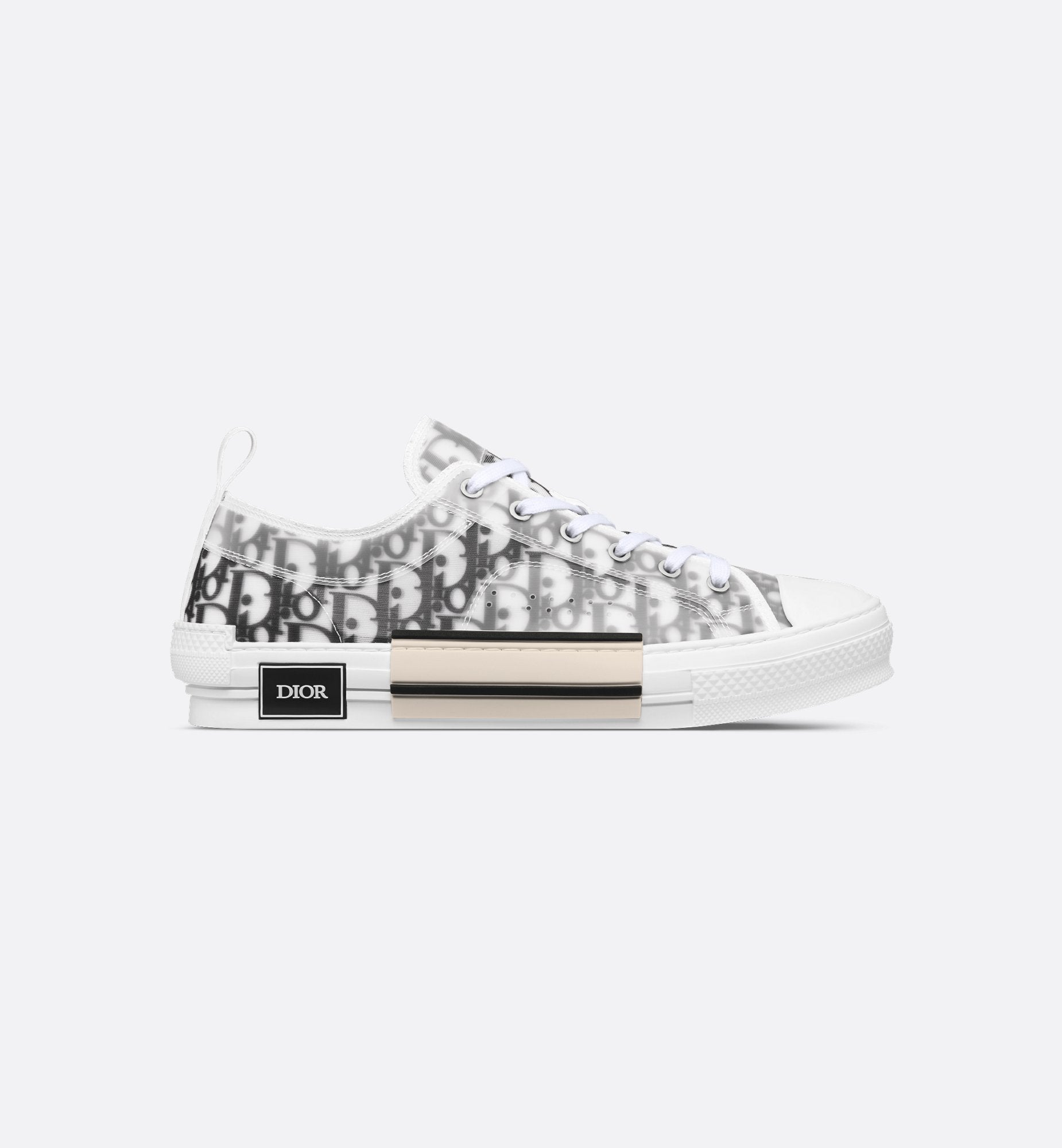 Unisex Dior Oblique Canvas Sneaker – White & Black Edition