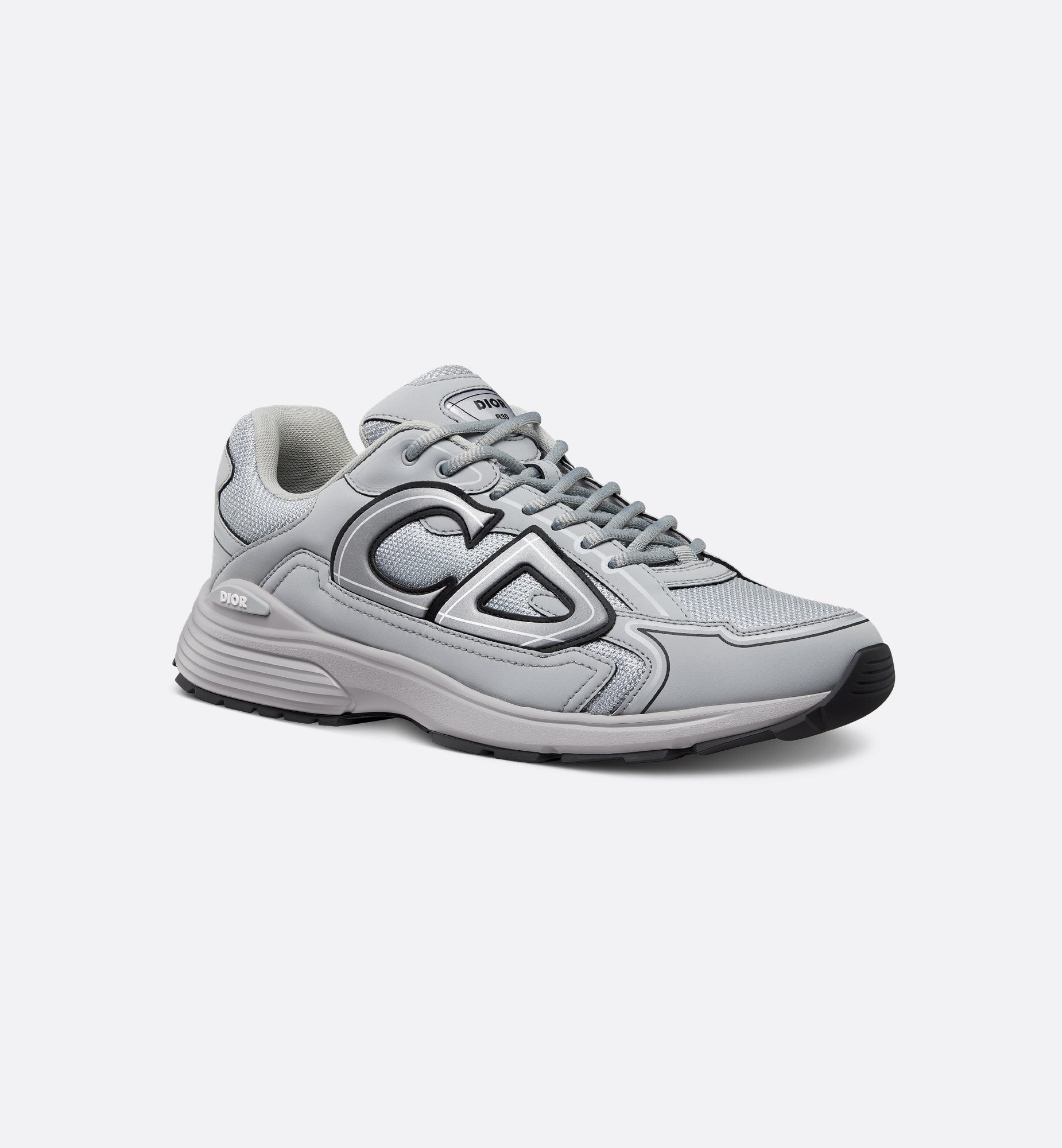 Dior B30-Style Performance Sneaker – Gray Mesh Edition