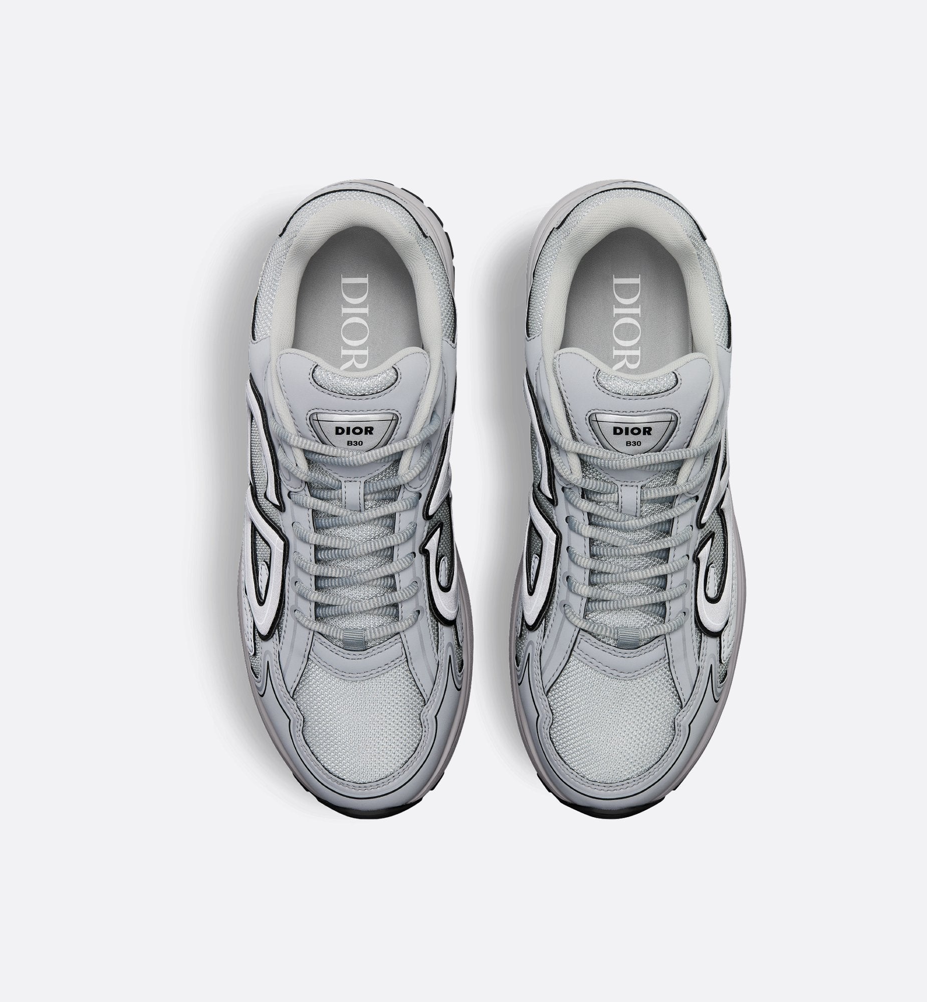 Dior B30-Style Performance Sneaker – Gray Mesh Edition
