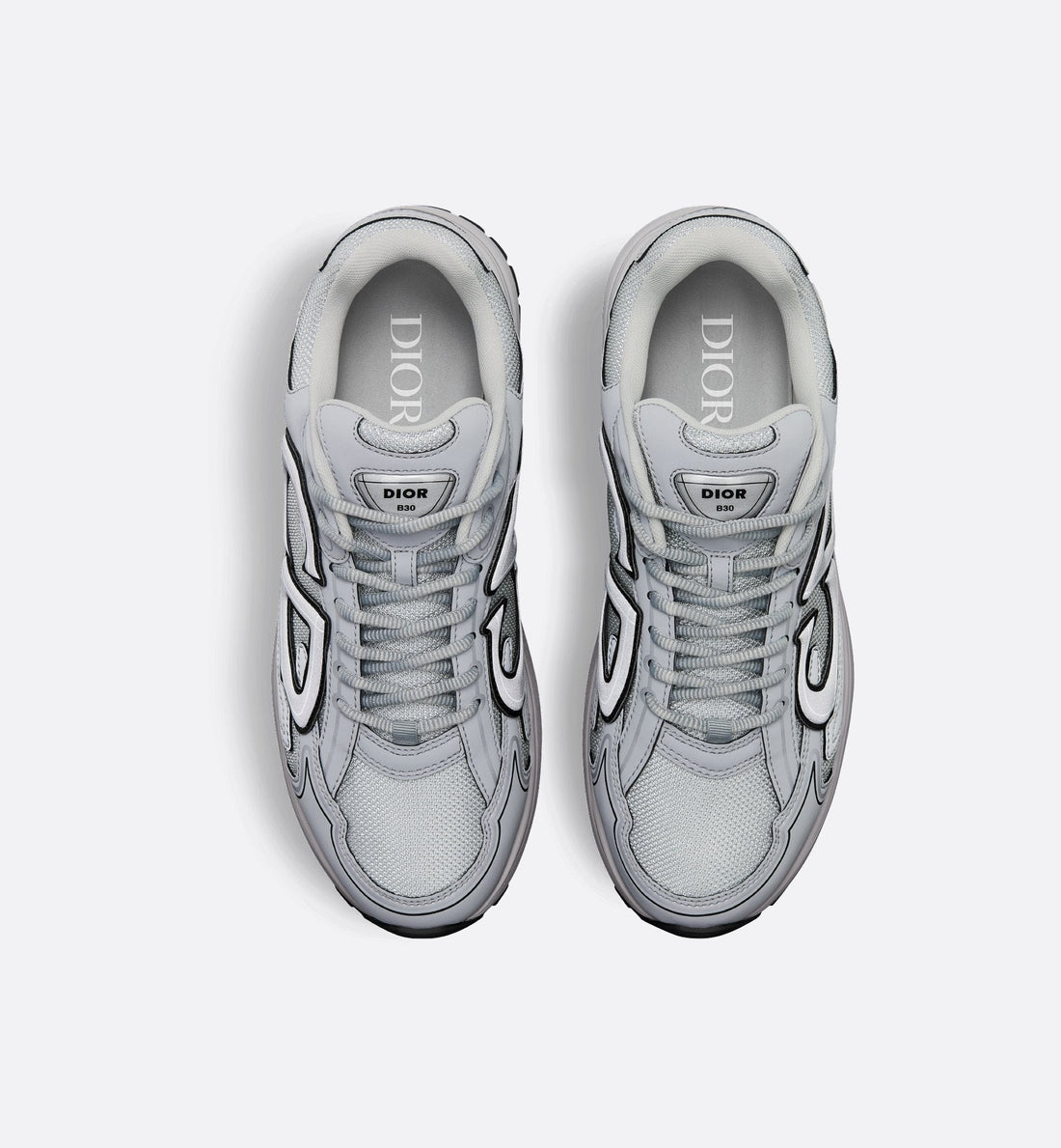Dior B30-Style Performance Sneaker – Gray Mesh Edition