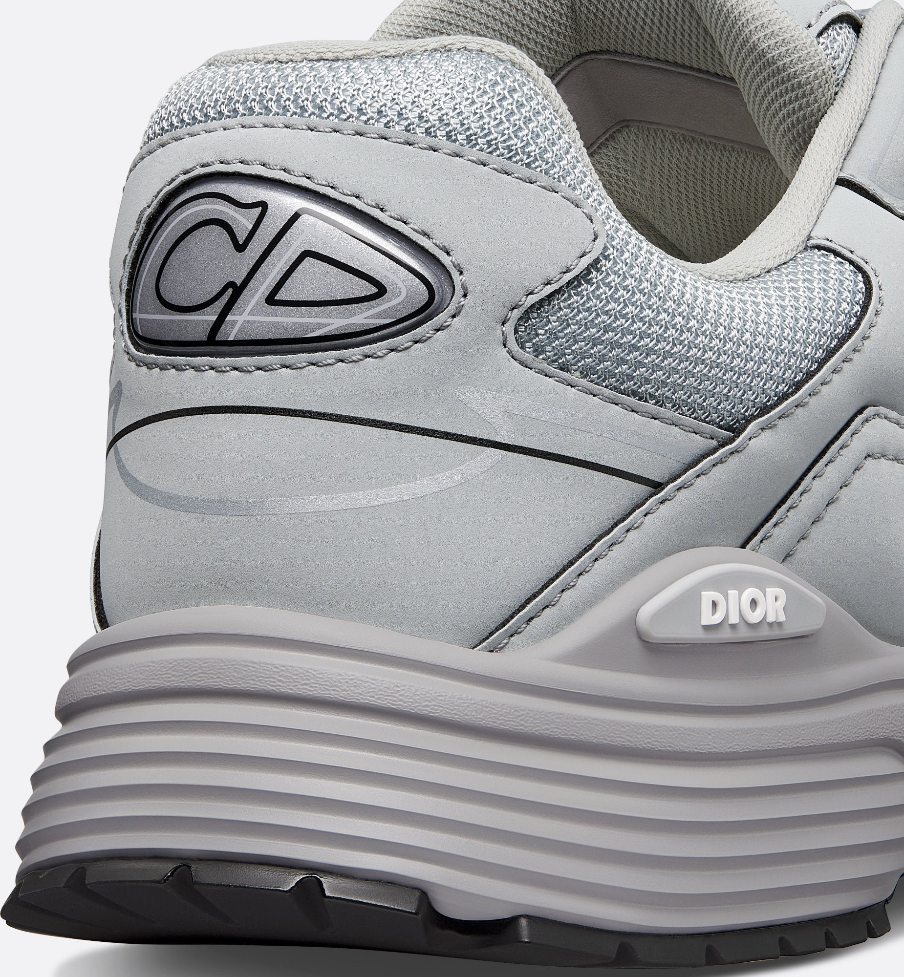 Dior B30-Style Performance Sneaker – Gray Mesh Edition