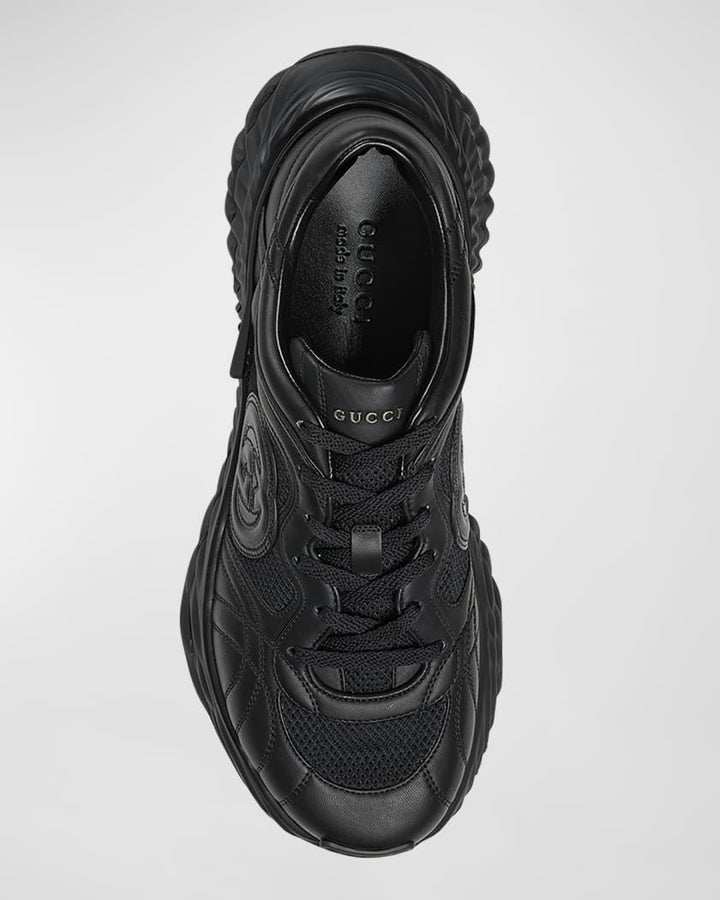 Gucci Ripple Sole Sneaker – Mesh & Leather Luxe Edition