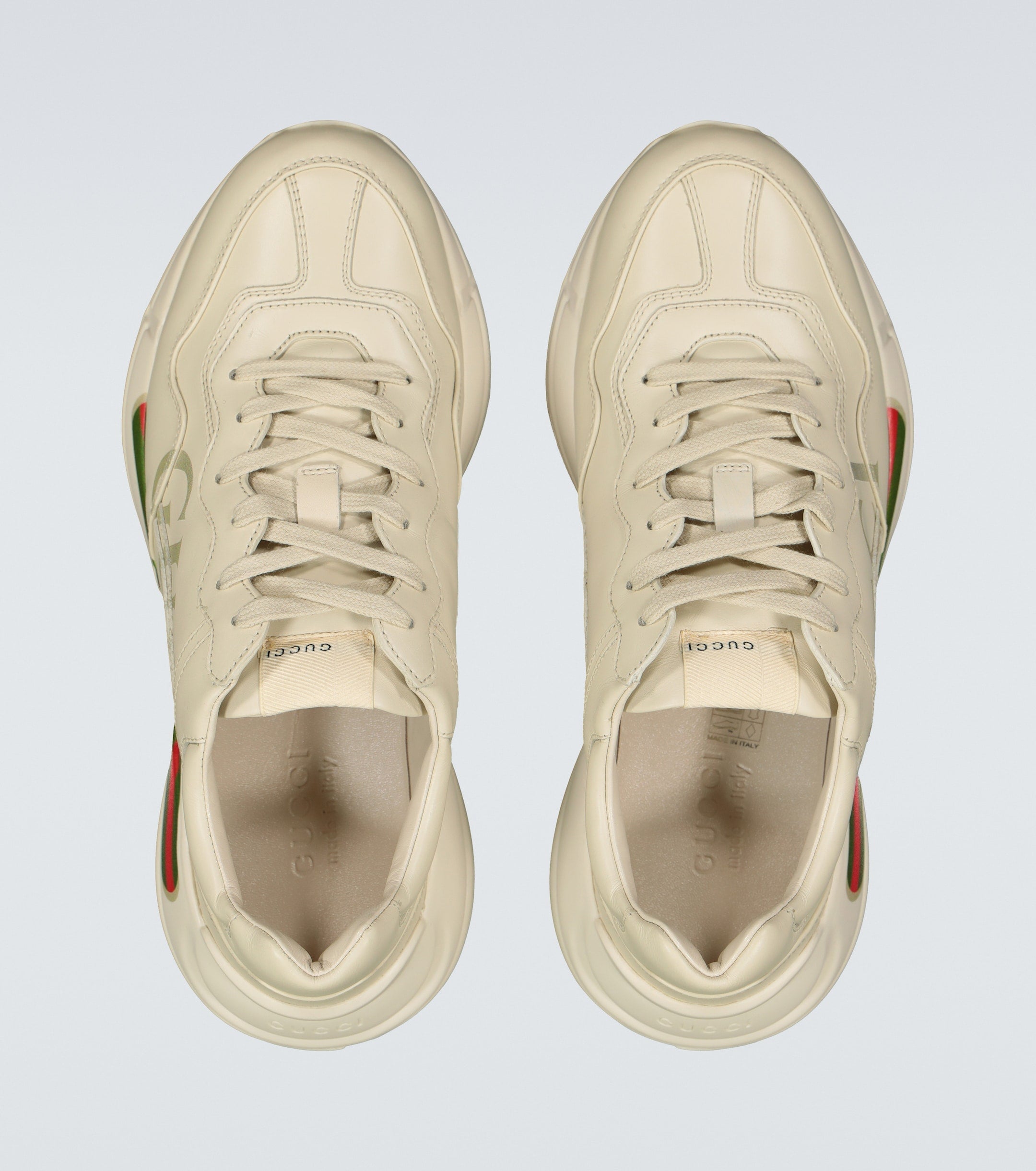 Gucci Rhyton Chunky Leather Sneakers