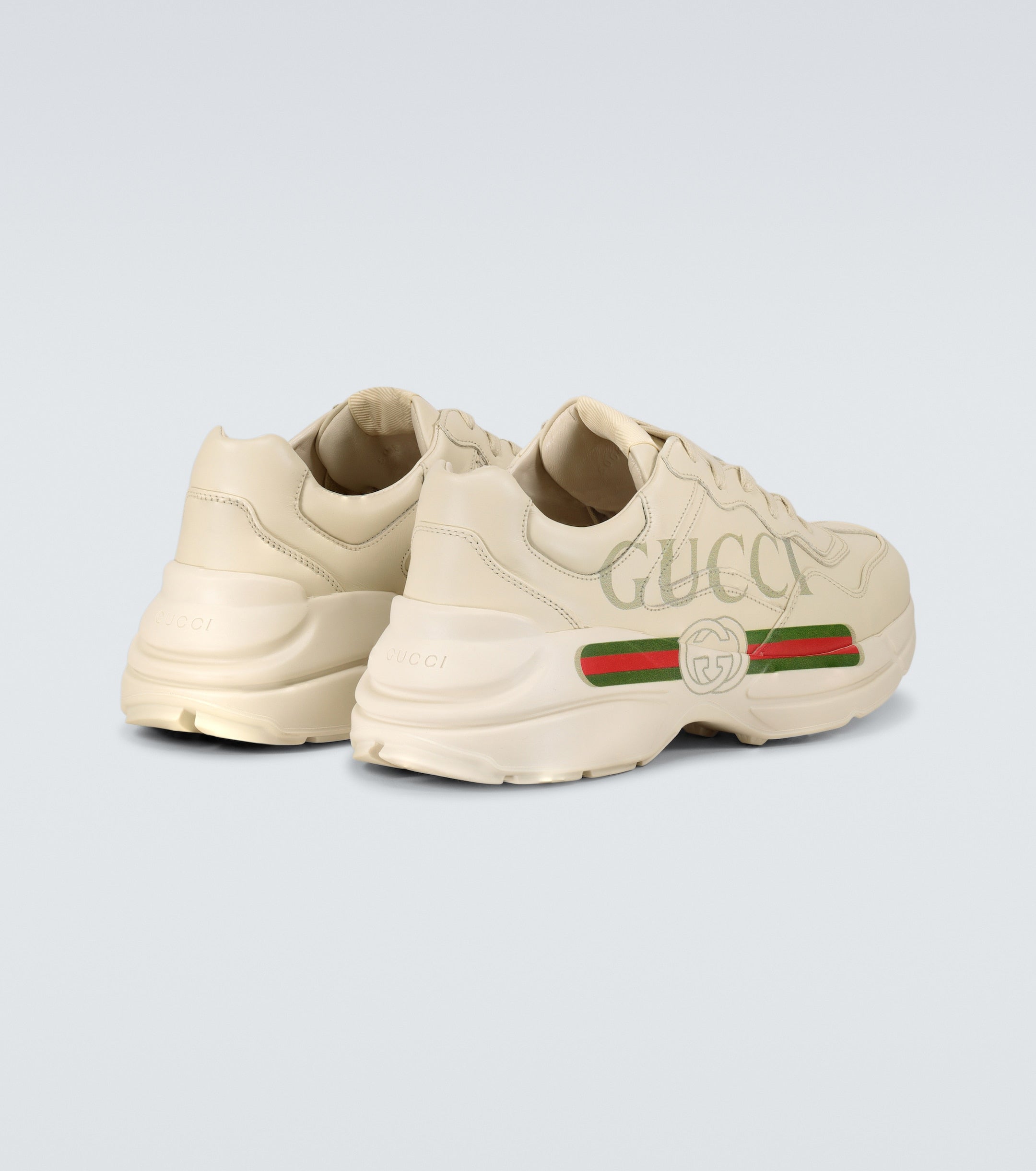 Gucci Rhyton Chunky Leather Sneakers