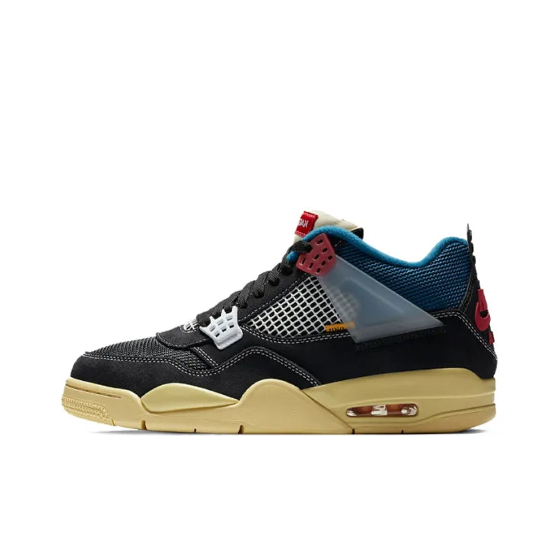 Jordan Retro 4-Style Sneakers – Off Noir Collab Edition