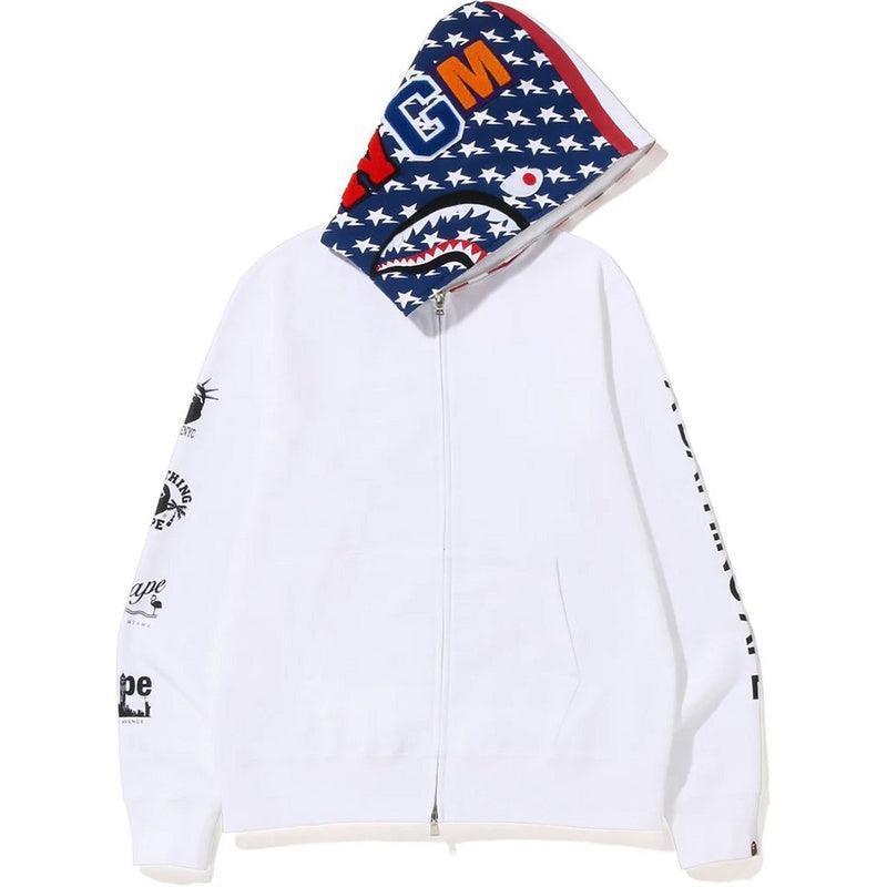 BAPE US Limited Collection USA Shark Hoodie A Bathing Ape White