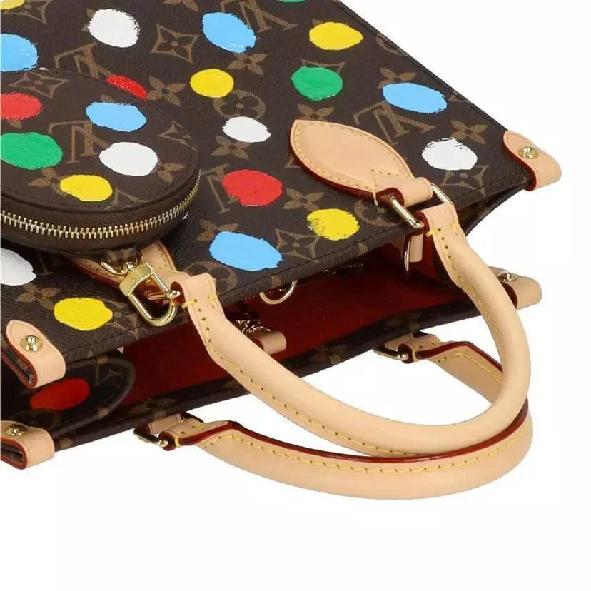 LOUIS VUITTON Monogram x Kusama Yayoi On the Go PM Hand Bag