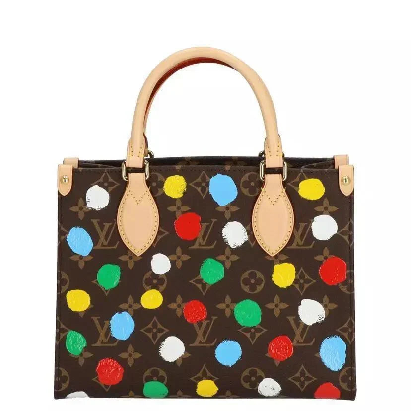 LOUIS VUITTON Monogram x Kusama Yayoi On the Go PM Hand Bag